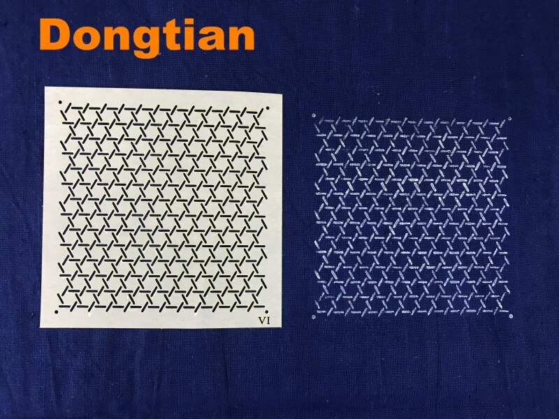 Classic Sashiko Templates Woven Bamboo Sashiko Drawing Template Soft Templates 11.5*11.5cm