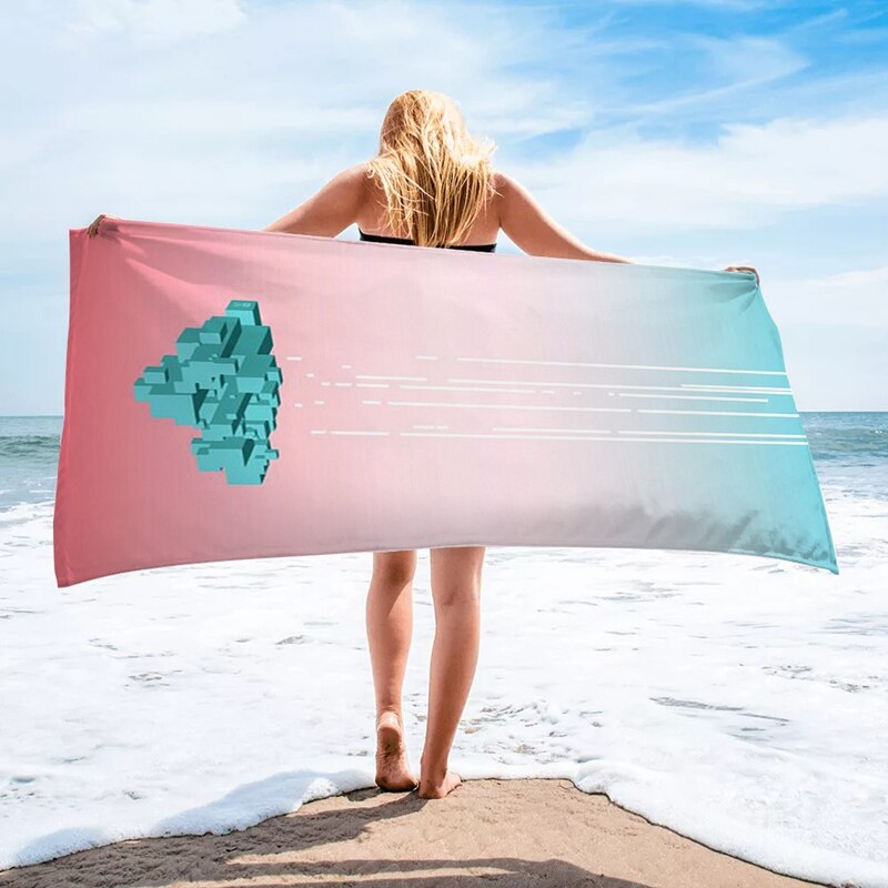 Sommar kvinnlig strandhandduk vuxen strandhandduk sport pool yoga handduk matta surfrock filt solskyddsfilt: 4