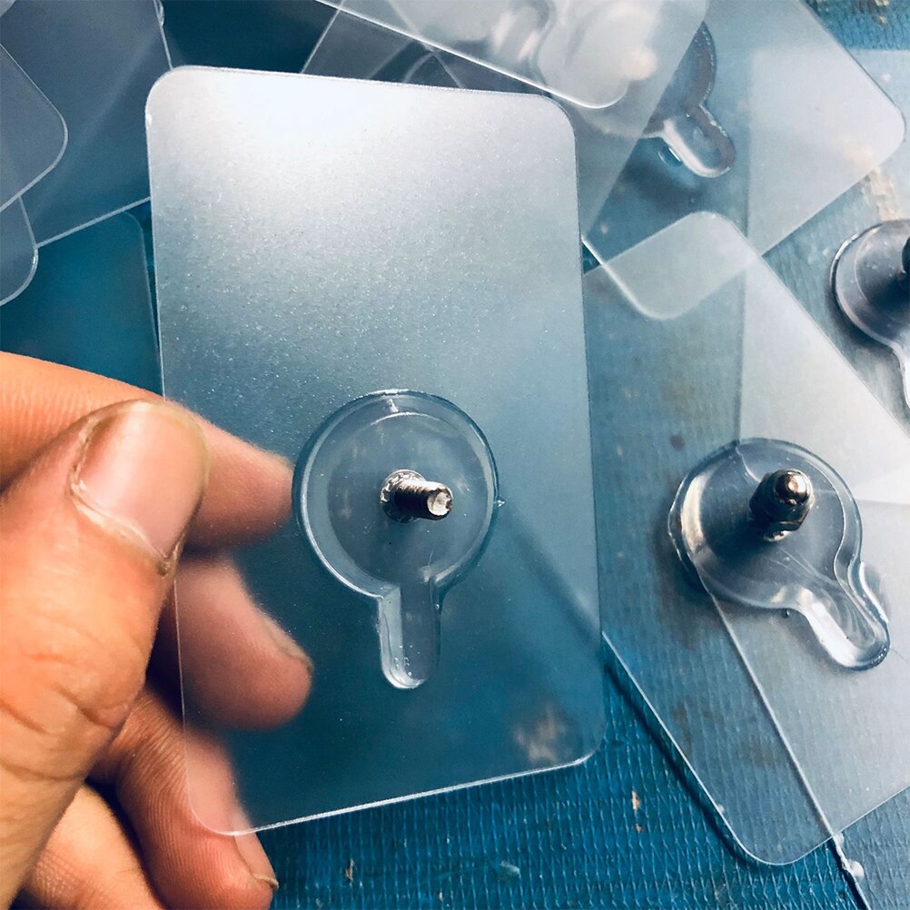 12PCS Picture Nails Traceless Acrylic Invisible Picture Hooks Photo Frame Nails for Home