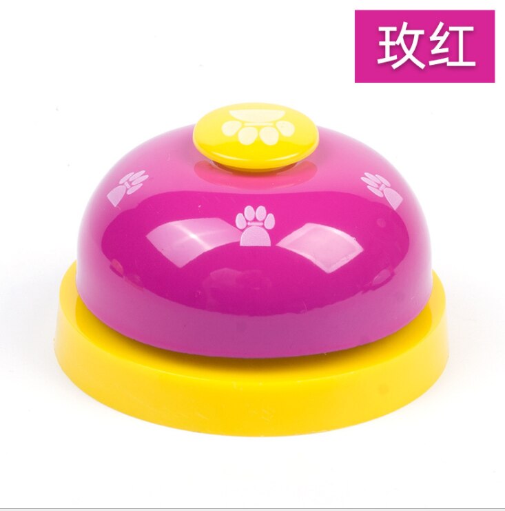 Campana de entrenamiento interactiva para perros y gatos, campana de Metal para alimentación de cachorros, suministros para entrenamiento de mascotas, juguete para mascotas: Rose red