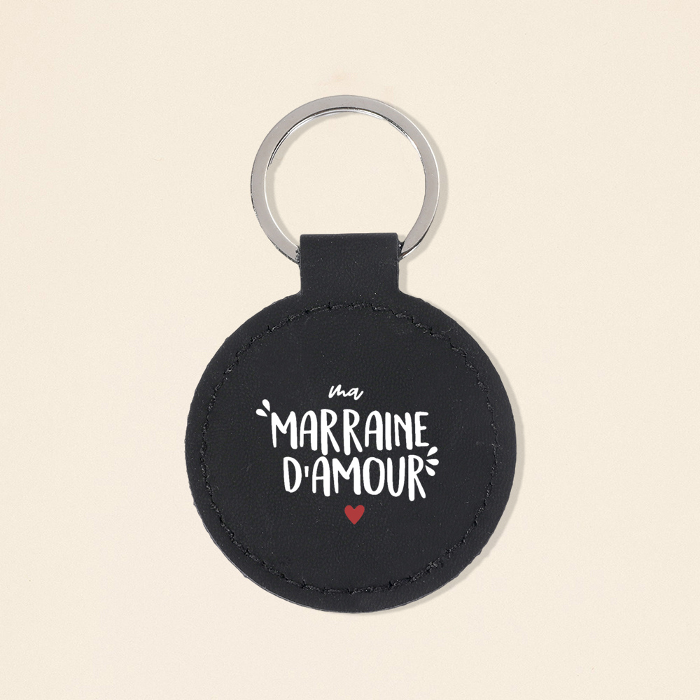 Ville du være min gudmor og gudfar nøglering vedhæng spørg marraine parrain anmodning læder kayring: Burgunder