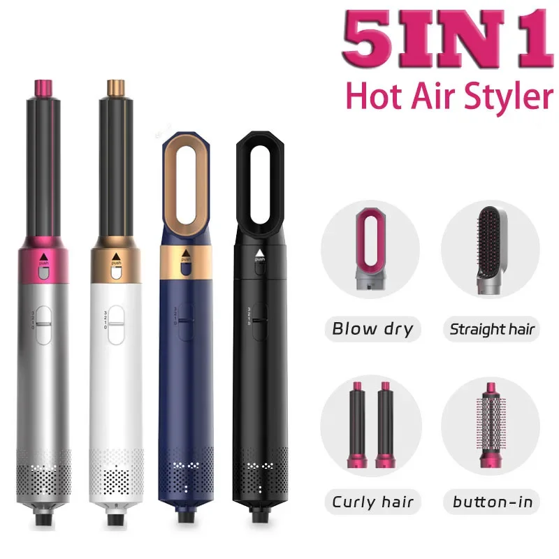 5 in 1 Haartrockner Kamm einstellen Beruf eller Heißluft styler zum Glätten und Volumen von Locken zu Hause