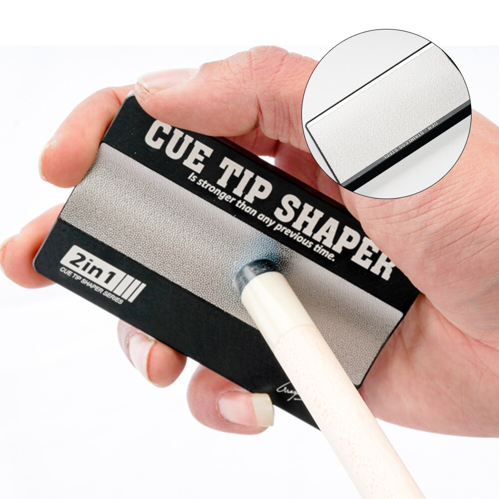 Cue Tip Repair Tool Rvs Metal Biljart Pool Cue Tip Shaper Burnisher Bestand Reparatie Biljart Accessoires Pool Cue Care