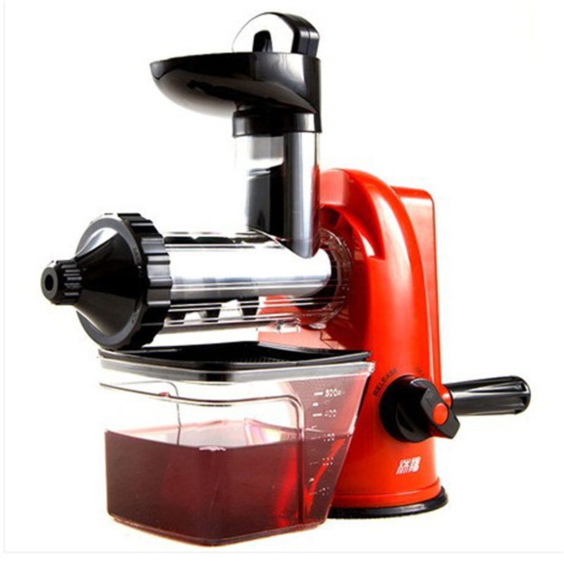 1pcs Manual Juicers Blend Fresh Health Juicer Machine Lemon Ice Cream Orange Extractor Machine Processors Kitchen Fruit Tools: red