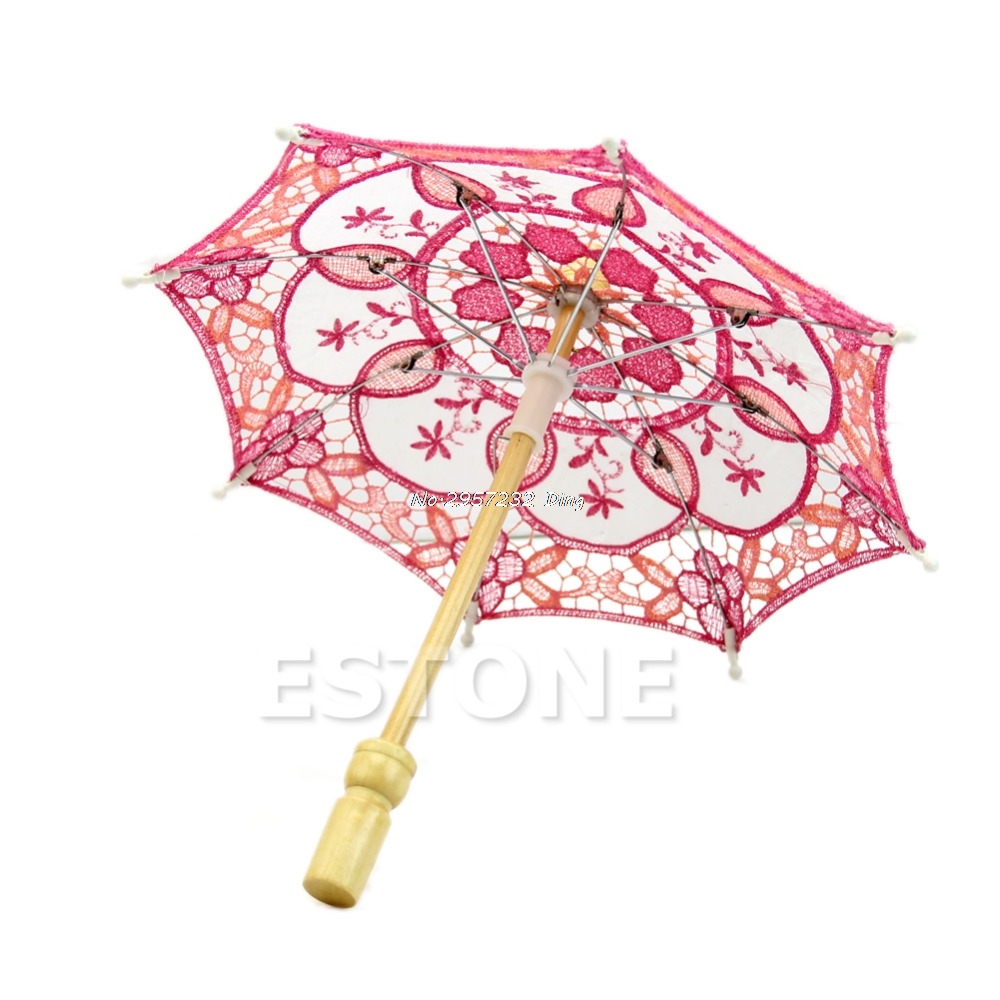 Embroidered Lace Parasol Wedding Umbrella
