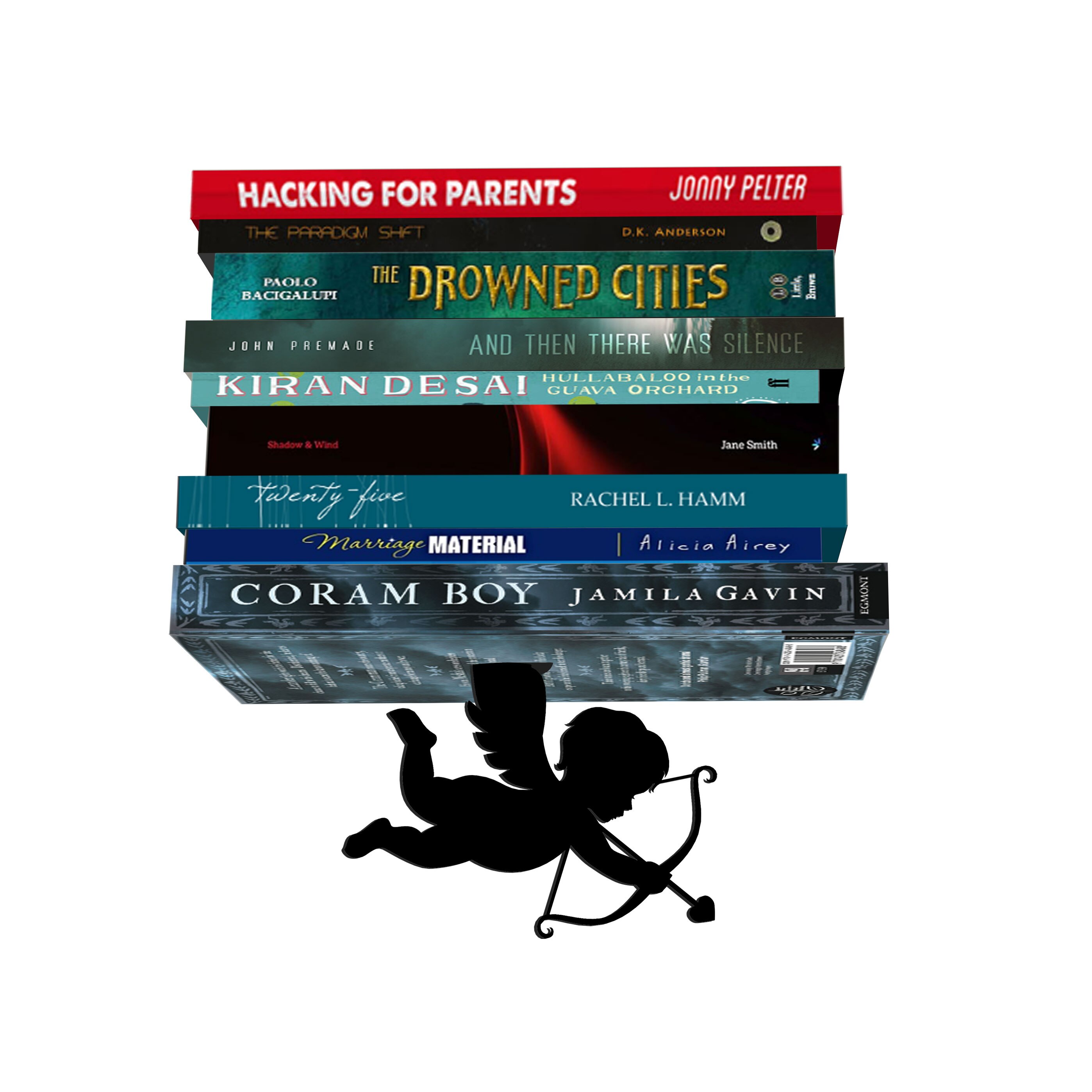 Hidden Book Shelf With Magnet: Black Angel