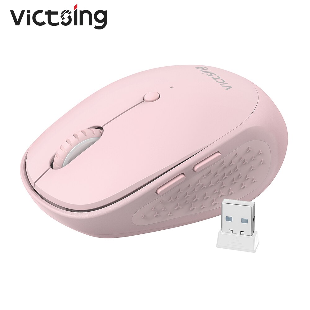 VicTsing PC300 2.4GHz Noiseless Mini Wireless Mouse Ergonomic Computer Mouse with 6 Buttons Optical Portable Cordless Mice