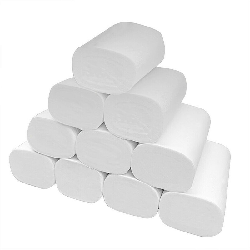 12 Roll Strong Soft 4-Ply Toilet Paper Bath Tissue Bulk Roll Skin-friendly FBS889: Default Title