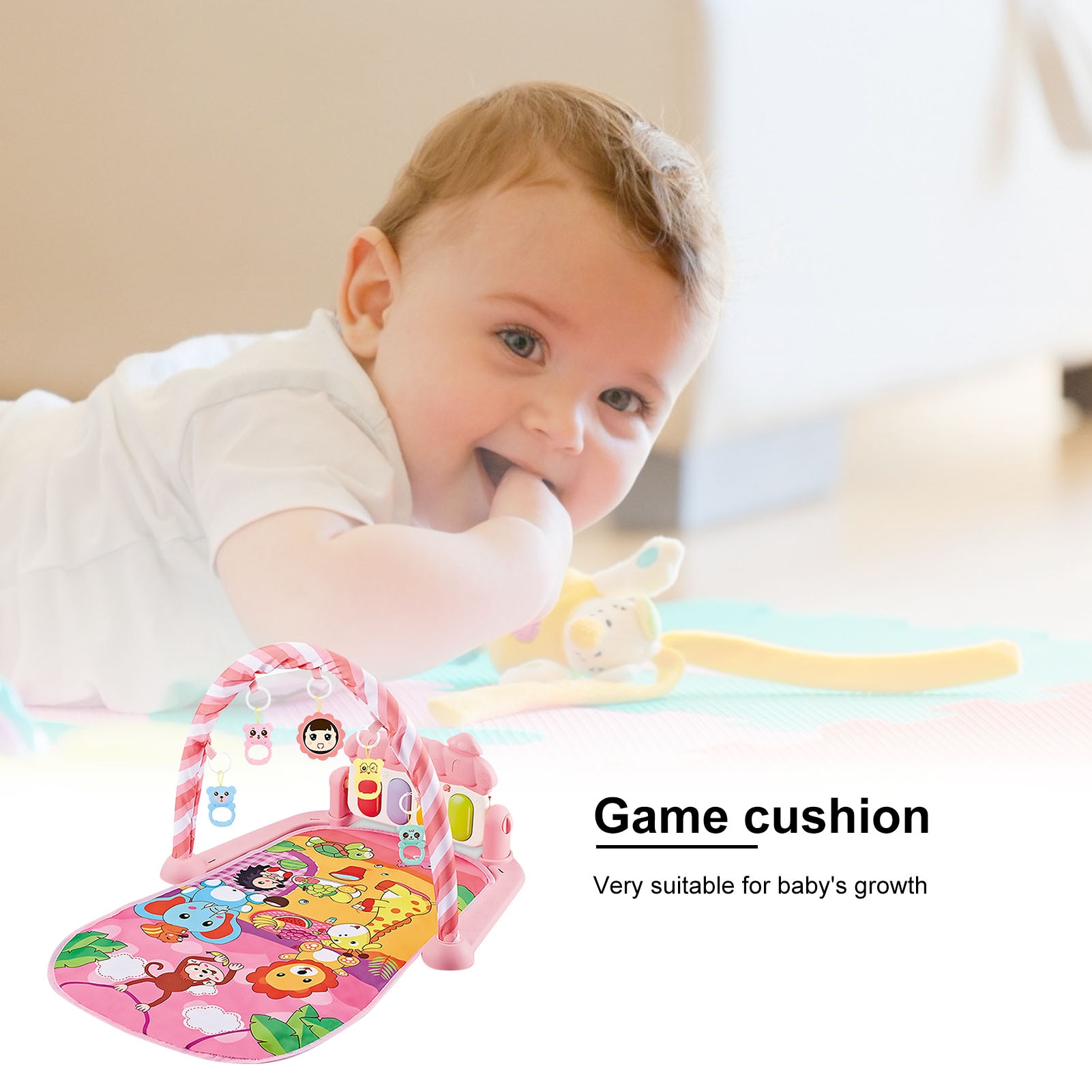 Baby Gym Play Mats Kick And Play Piano Gym Activity Center For Infants Gym Crawling Activity Rug Toys For 0-12 Months