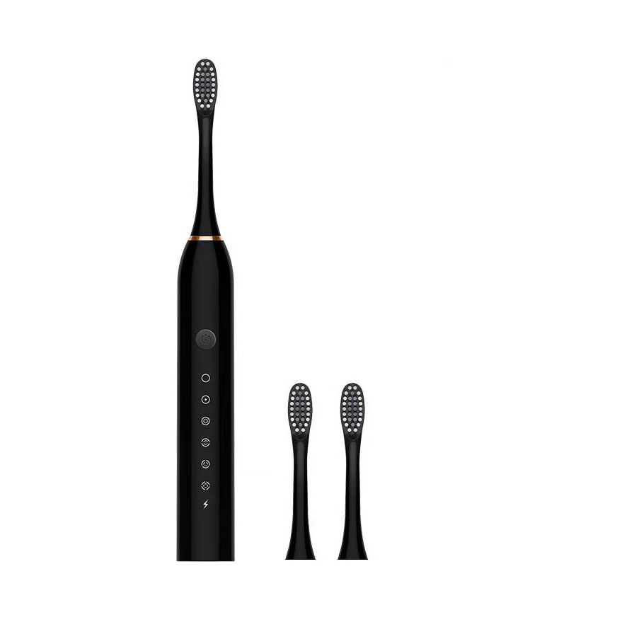 Sonic Electric Toothbrush for Adults IPX7 Waterproof DuPont Brush Head USB Rechargeable High Frequency Cleaning 6 Cleaning Modes: black