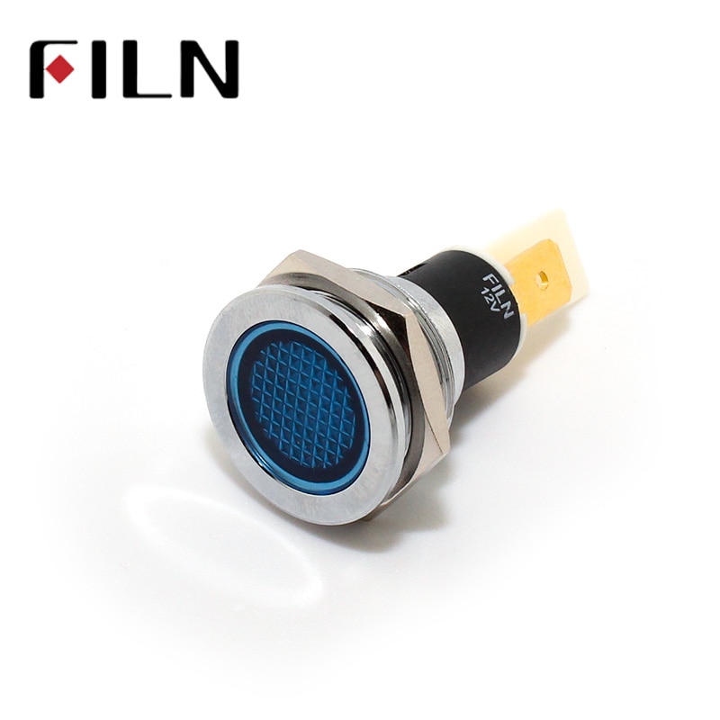 12 v 24 v 110 v 220 v 19mm rood blauw groen wit led Metalen Indicator pilot Signaal licht lamp
