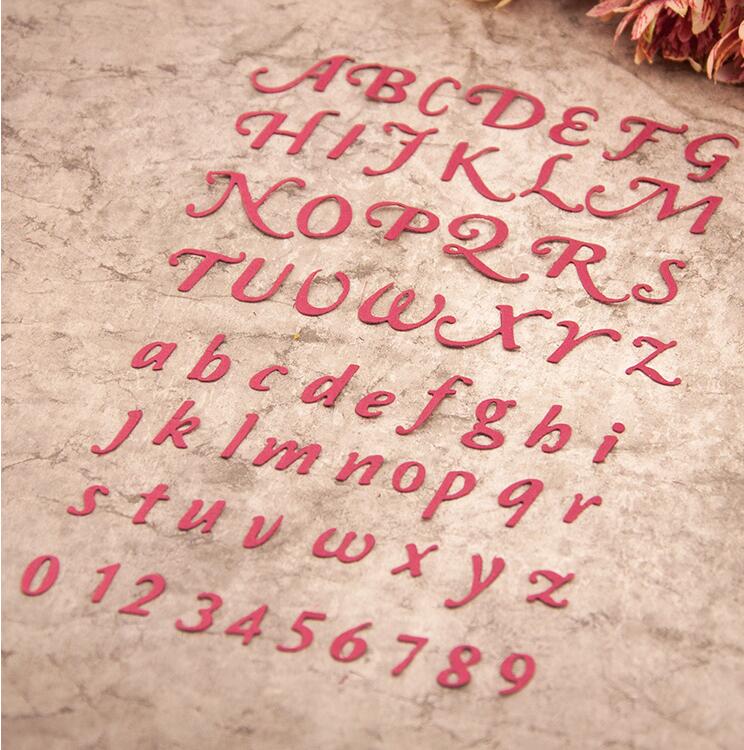 Arabic Numerals Numbers Alphabet Letters Cutting Dies Stencils for Scrapbooking Decorative Stamping Template Paper Crafts Dies
