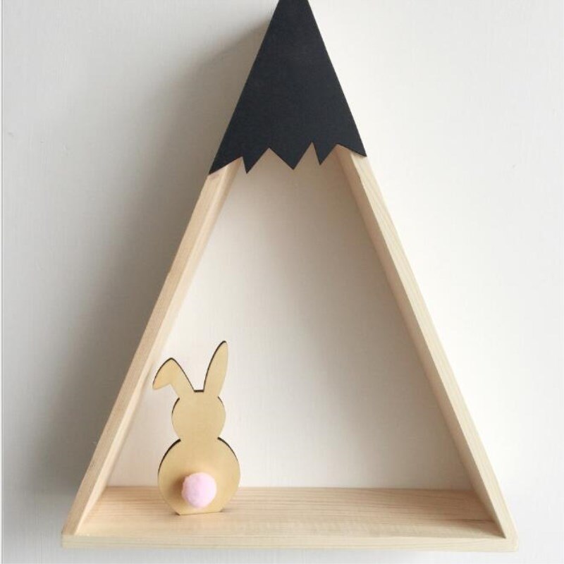 Ins Nordic Stil Holz Kaninchen Ornamente Kinderzimmer Dekoration Holz Handwerk Kinder Sichere Natürliche Spielzeug Fotografie Requisiten: Pink Ball