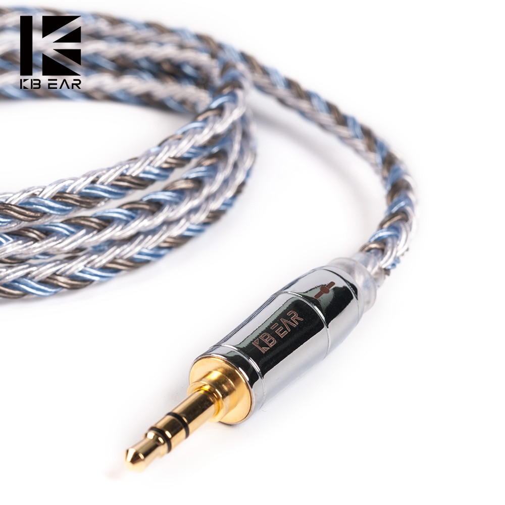 KBEAR 16 core Silver plated Cable 2.5/3.5/4.4mm Upgrade Cable With MMCX/2pin/QDC/TFZ Connector For ZS10/ZSN PRO F1 KB06 HI7