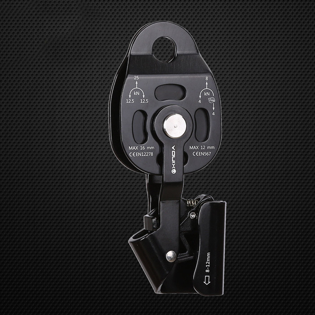 Aluminum Black Climbing Surgeons Arborist Mechanical Pulley Lifting Device