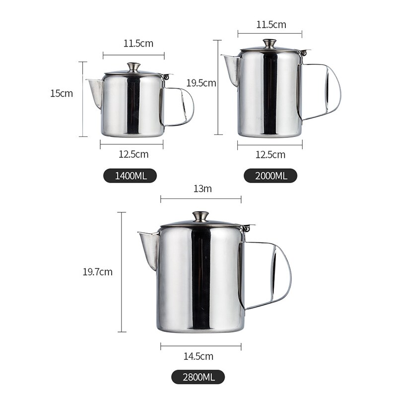 MICCK-cafetera portátil de acero inoxidable, tetera para café, jarra de leche, Barista, herramienta percoladora de Espresso