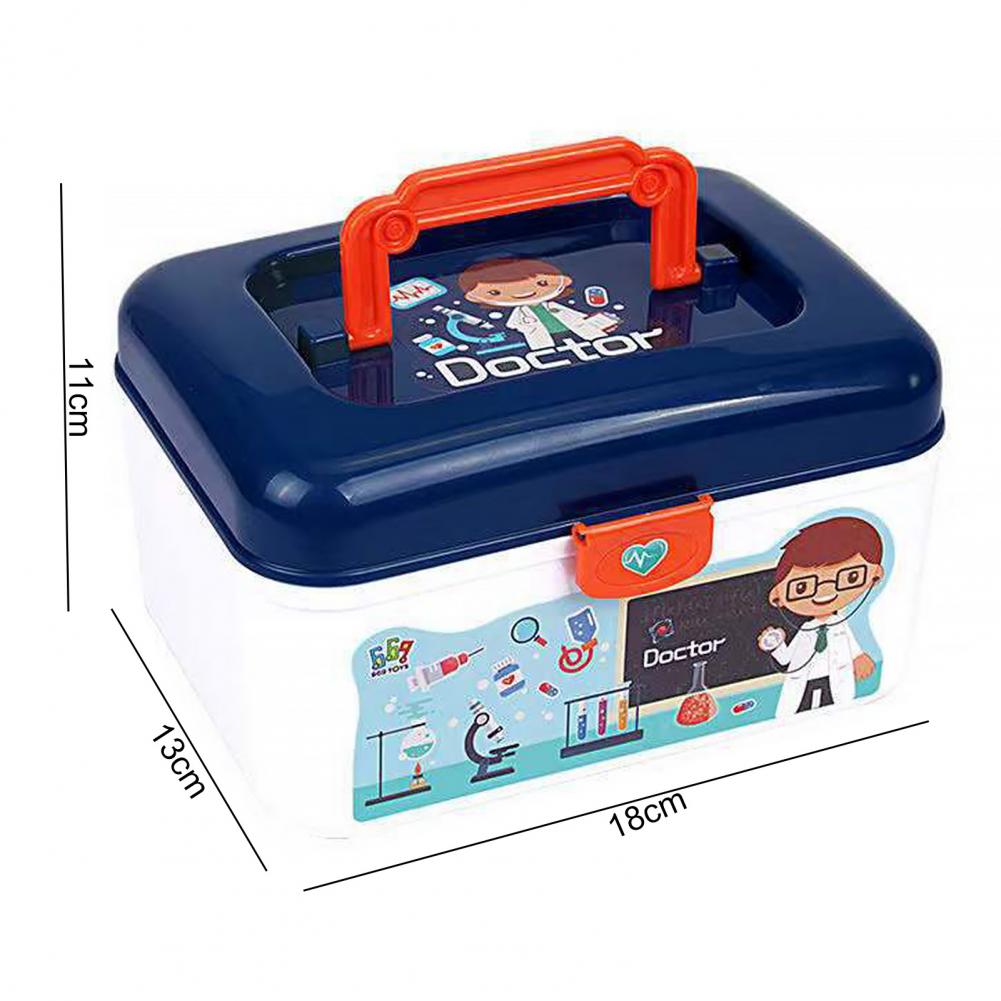 1Set Pretend Play Toy ole Play Doctor Game Realistic Long Lifespan Plastic Play House Doctor Kit Toy for Boy