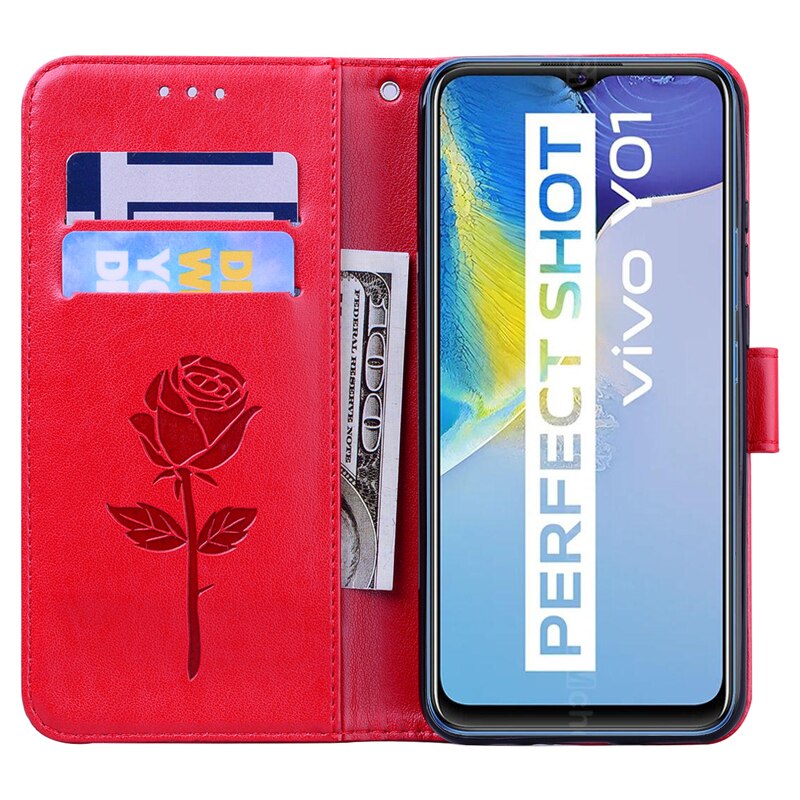 VivoY01 Flip Etui Cover Voor Vivo Y01 Case Wallet Leather Magnetic Card Telefoon Protector Boek Funda Op Voor Vivo Y 01 Чехолна Coque