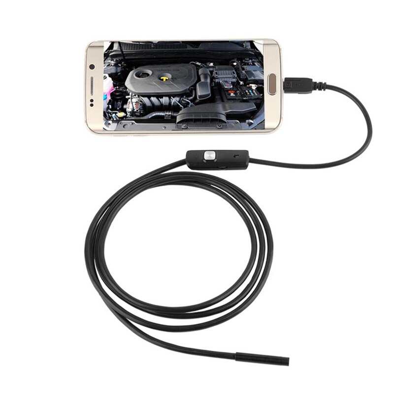5.5mm lentille Mirco USB OTG Endoscope caméra d'inspection 1M/2M/5M étanche serpent tuyau Android Endoscope caméra HR