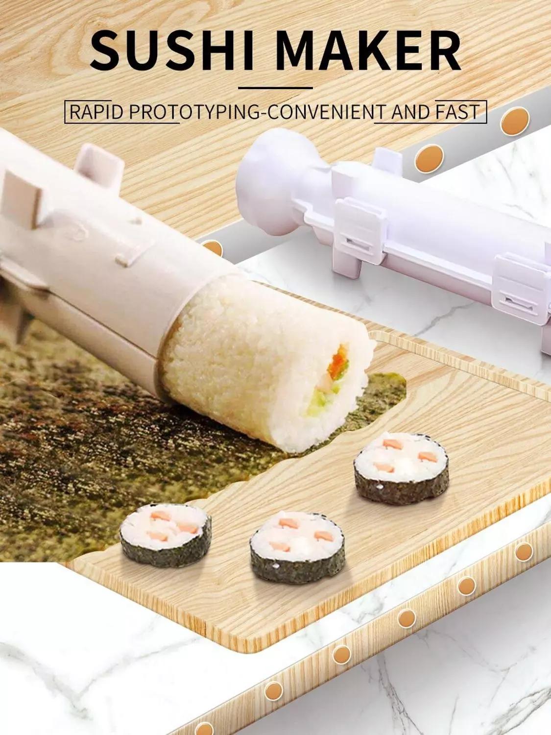 Sushi Maker Roller Rice Mold Vegetable Meat Rolling Gadgets DIY Sushi Device Making Machine Kitchen Ware Bazooka