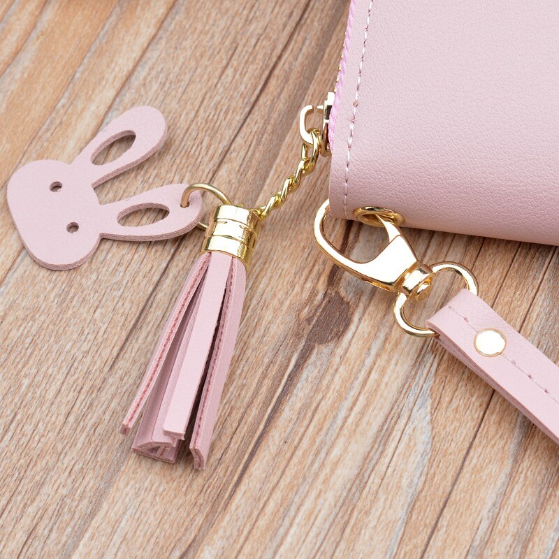 Women Wallet Long Leather Zip Wallet women’ sClutch Bag Simple European and American Large Capacity Mobile Phone Bag