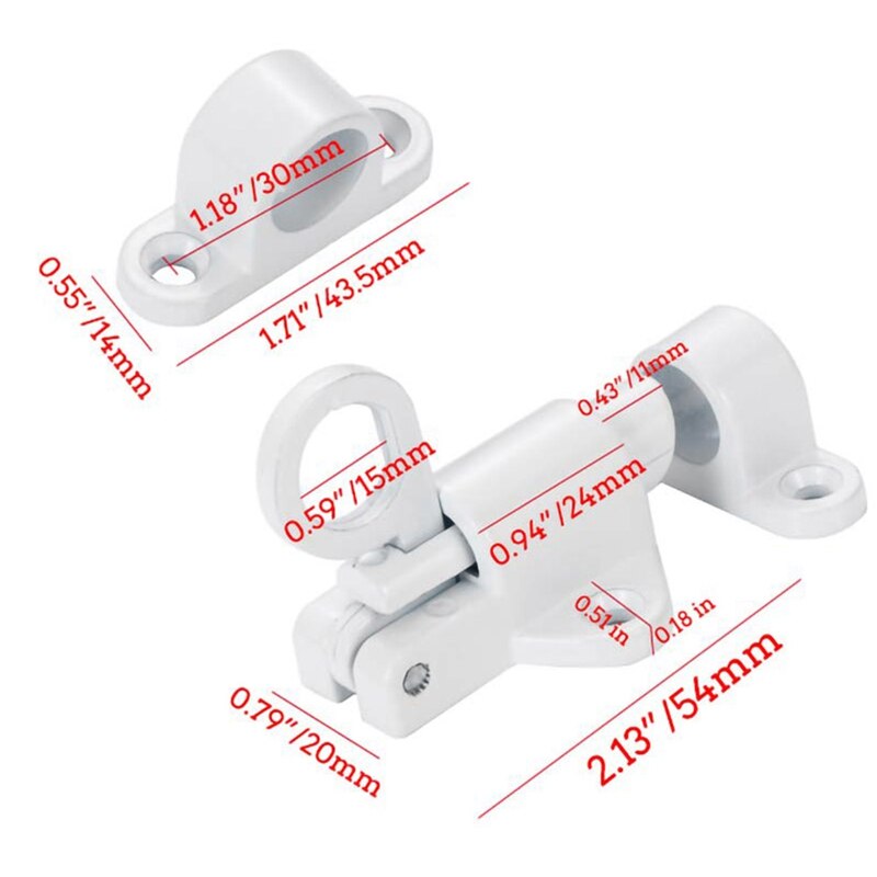 Aluminum Alloy Security Automatic Window Gate Lock Spring Bounce Door Bolt Latch-ABUX
