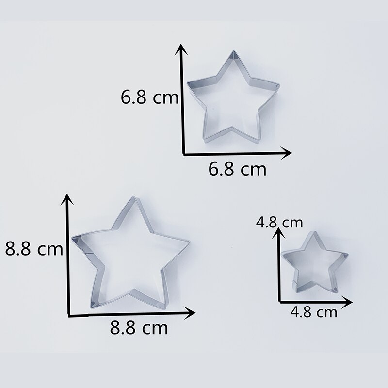 KENIAO Grundlegende Sterne, Herzen, Kreise (Runden), Blumen (überbacken Rand) & quadrate Cookie Schneider einstellen - 15 Stück-Edelstahl