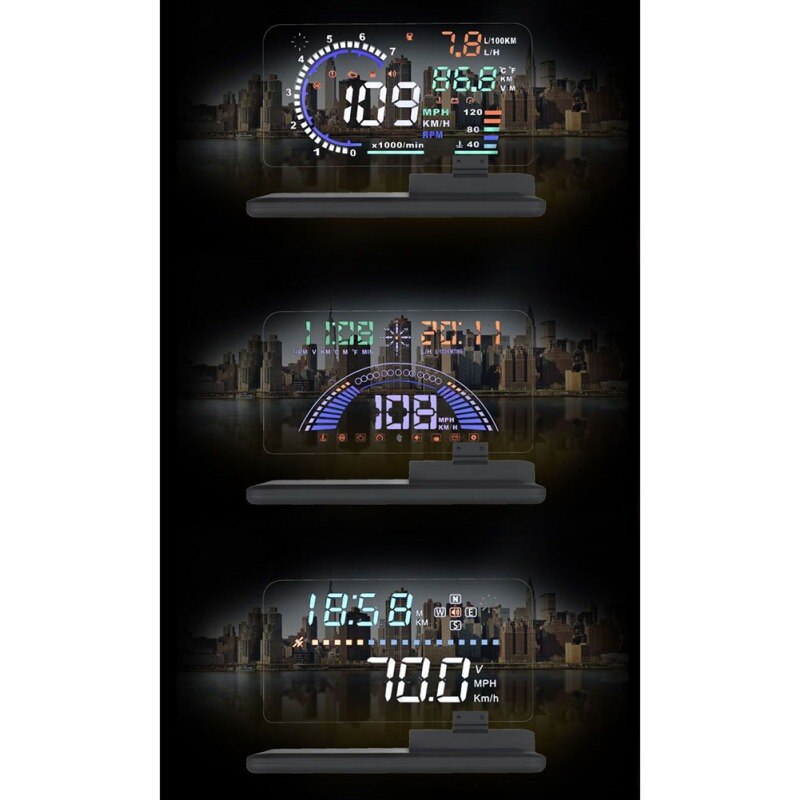 New Universal H6 Car Hud Cabeça Up Display Hud Projetor Smartphone Navegação Gps Titular Do Telefone Para Todos Os Carros