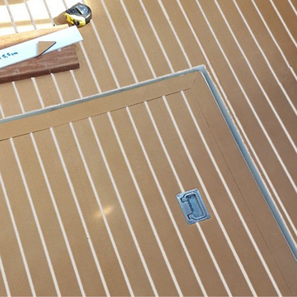 2.2 " x94 " eva faux teak terassimatto veneen lattian harmaa