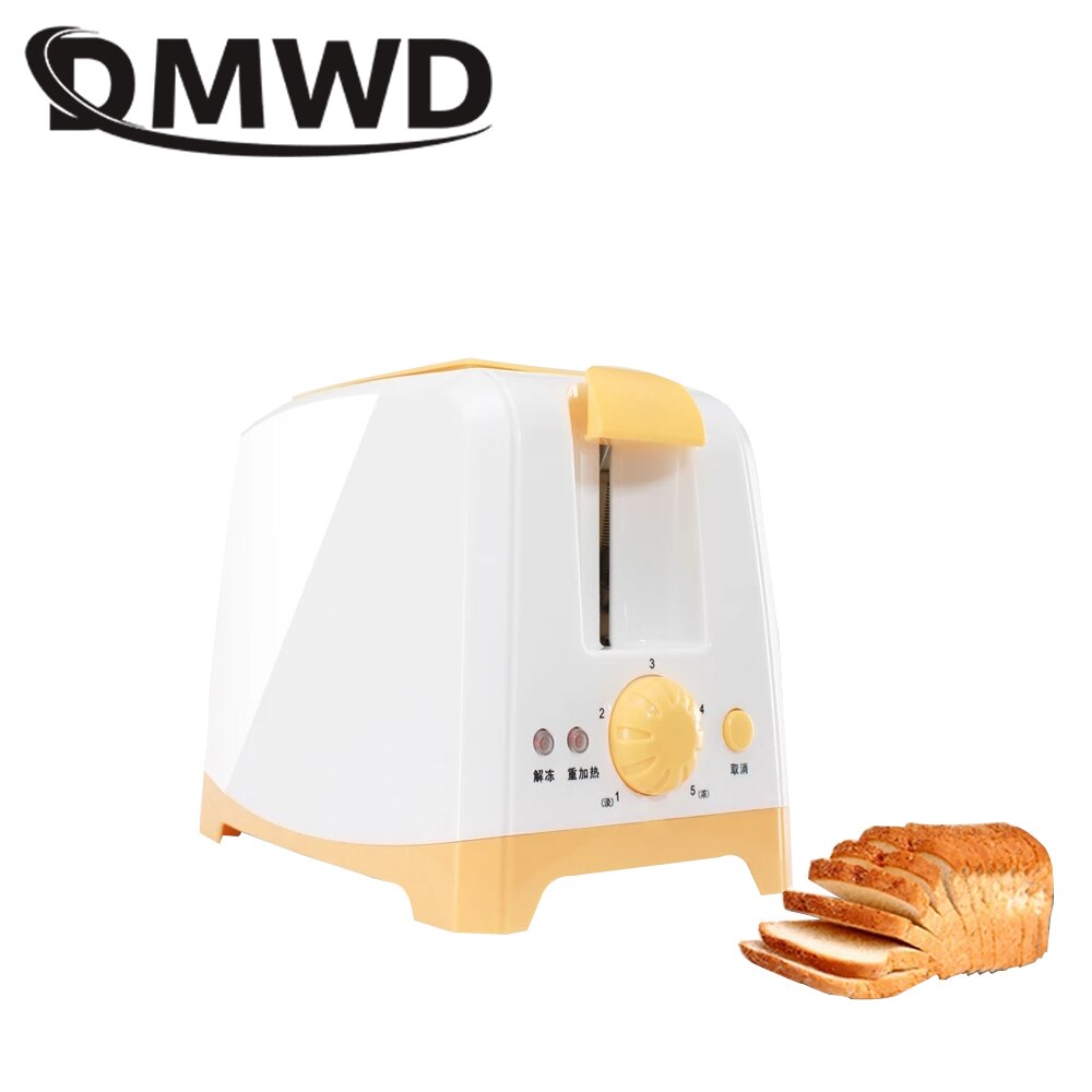 DMWD Automatic Bread Toaster Baking Toast Oven Cooker Electric Breakfast Machine 2 Slices Slot Multifunction Bread Maker EU Plug