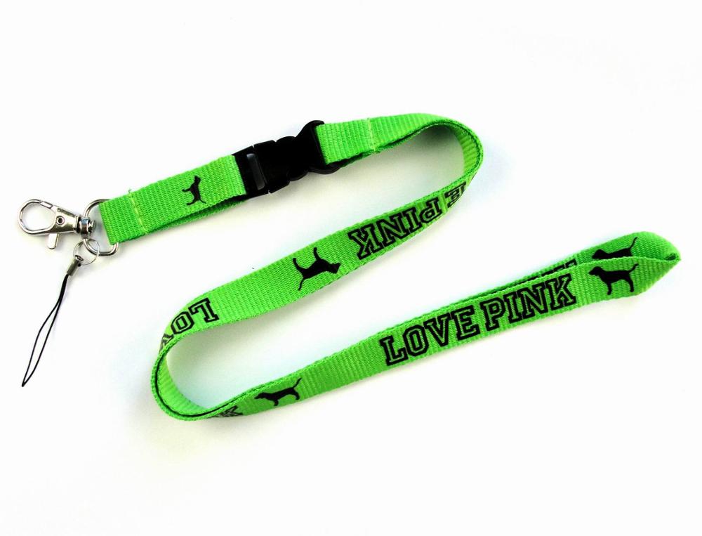 10pcs/lot 1.5cm*105cm Cellphone lanyard Straps Clothing Keys Chain ID cards Holder Detachable Buckle VS Love PINK Lanyards: 11