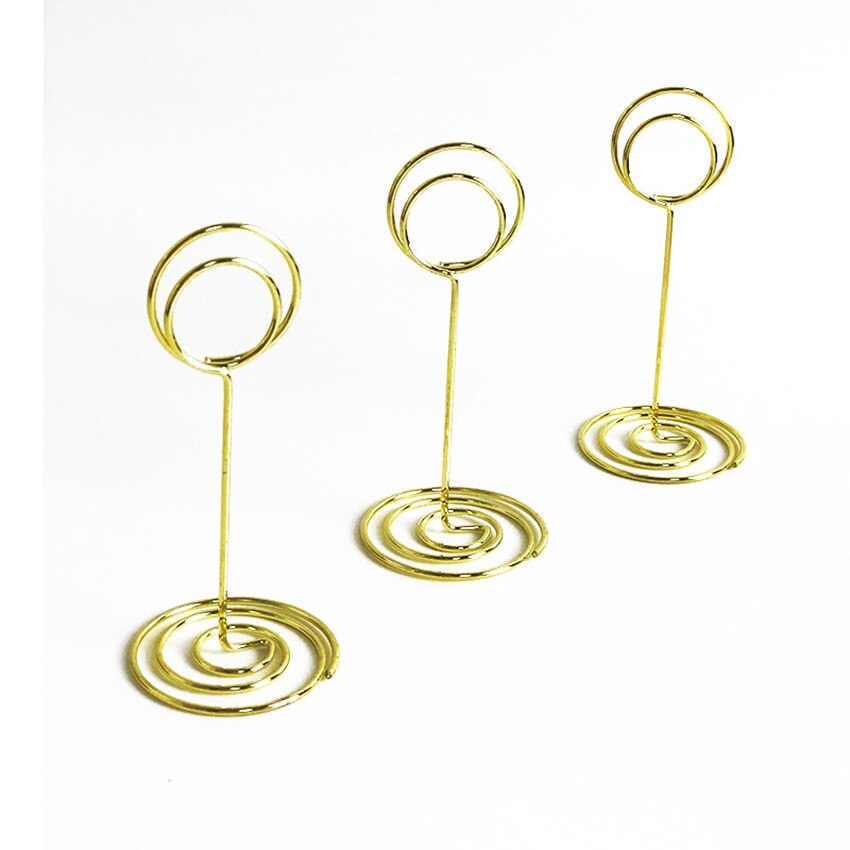 Metal POP Signage Clips Holders Price Paper Card Display Label Small Memo Wire Shaped Winding Type 50pcs