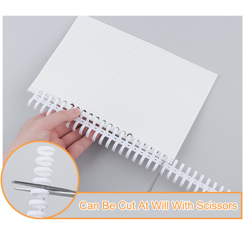 20Pcs Loose-leaf Plastic Binding Ring Spring Spiral for 30 Holes A4 A5 A6 Paper Scrapbook Notebook Stationery School Supplies