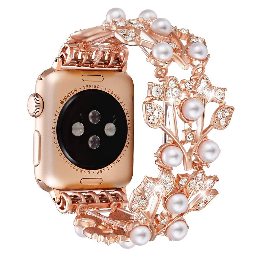 Bracelet Bling pour femmes pour Apple Watch, en métal, bijoux pour iWatch série 1 2 3 4 5, Bracelet montre Bling