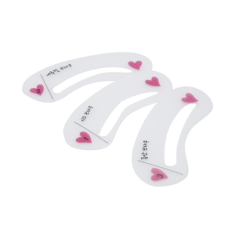 3 Stijl Wenkbrauw Stencils Brow Tekening Sjabloon Diy Make Up Eye Brow Definition Stencils Tool Makeup Accessoires: Default Title