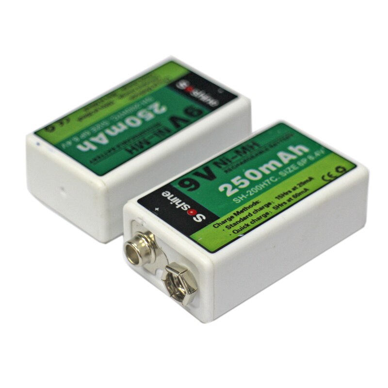 Soshine 9v battery 9v battery meter microphone wireless microphone NI-MH 9V volt battery 250MAH