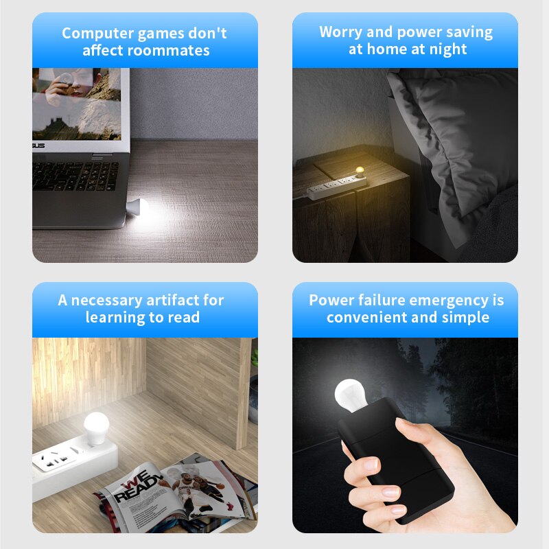 Usb Plug Nachtlampje Draagbare Usb Kleine Boek Lampen Led Leeslamp Oogbescherming Bureaulamp Voor Huishouden Nachtkastje Slaapkamer