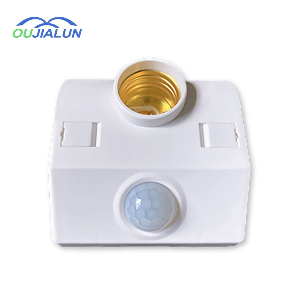 Porte-lampe LED E27, interrupteur à capteur de corps humain intégré, PIR ac 110v ac 220v, pour cage d&#39;escalier, couloir, porte, chambre à coucher, salon