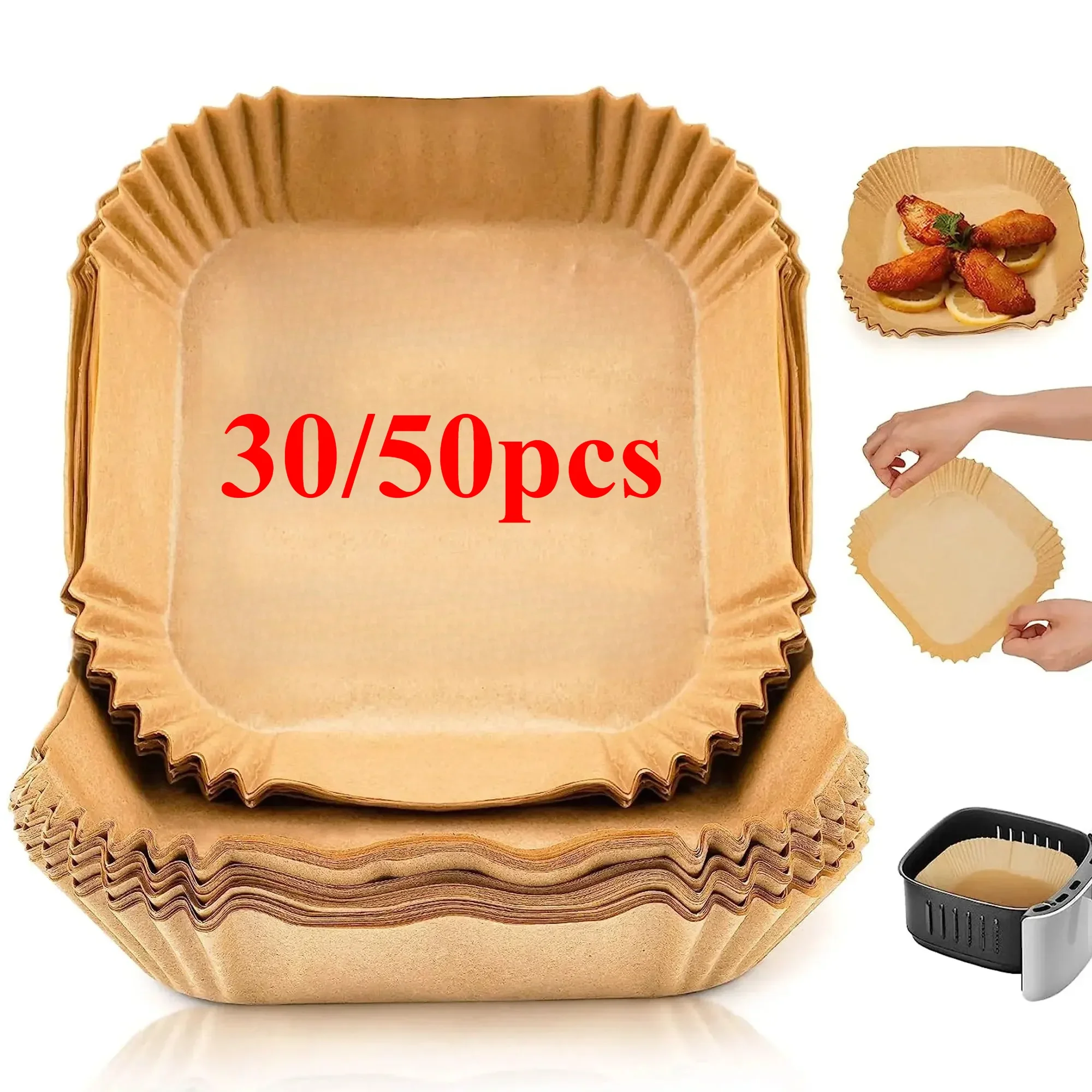 Acessórios de cozinha de ar fritadeira gadgets de cozinha utensílios de papel descartáveis pastelaria suprimentos de cozimento acessório bakeware barra de jantar