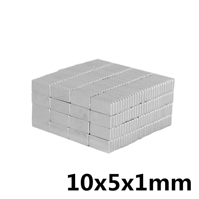 50 stuks 10x5x1mm N35 Sterke Vierkante NdFeB Zeldzame Aarde Magneet 10*5*1mm Neodymium Magneten 10mm x 5mm x 1mm