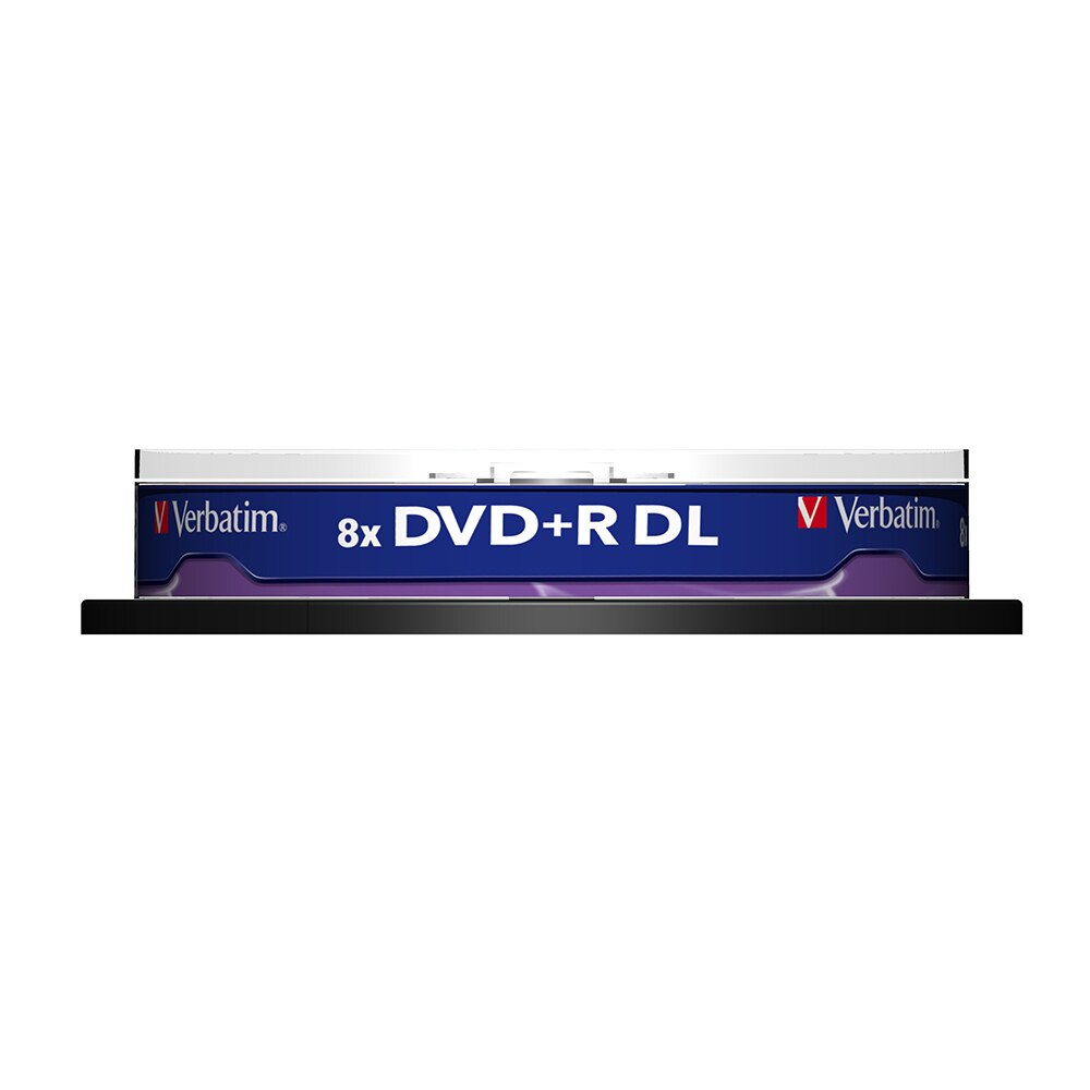 Verbatim Dvd + R Dl 8.5Gb 10Pk Spindel 8x Dubbele Dual Layer Recordable Media Disc Branded Compact Schrijven Dvd 43666