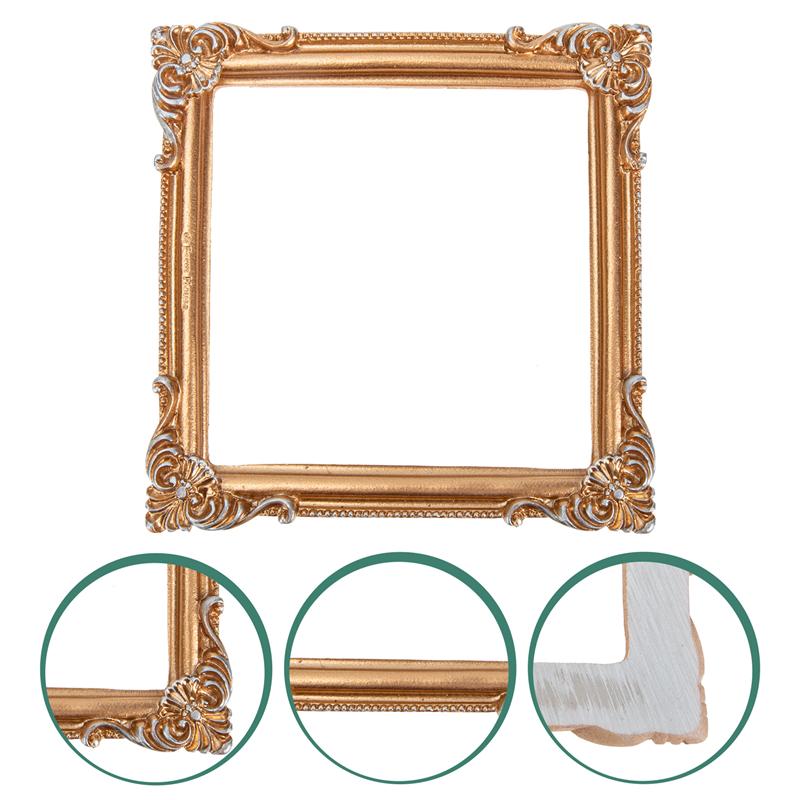 11x11cm Photo Frame Prop Decorative Resin Picture Frame Retro Picture Frame Prop