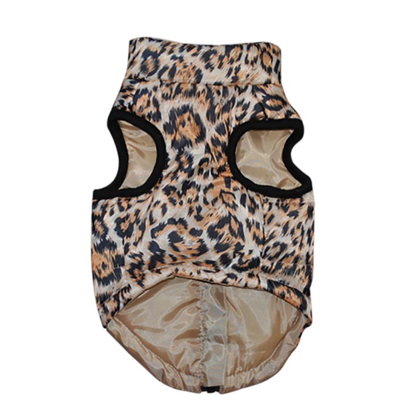 Kæledyr hundetøj leopard mønster hvalpe hunde vest tøj små hunde varm vest hundetøj kostume: Xs