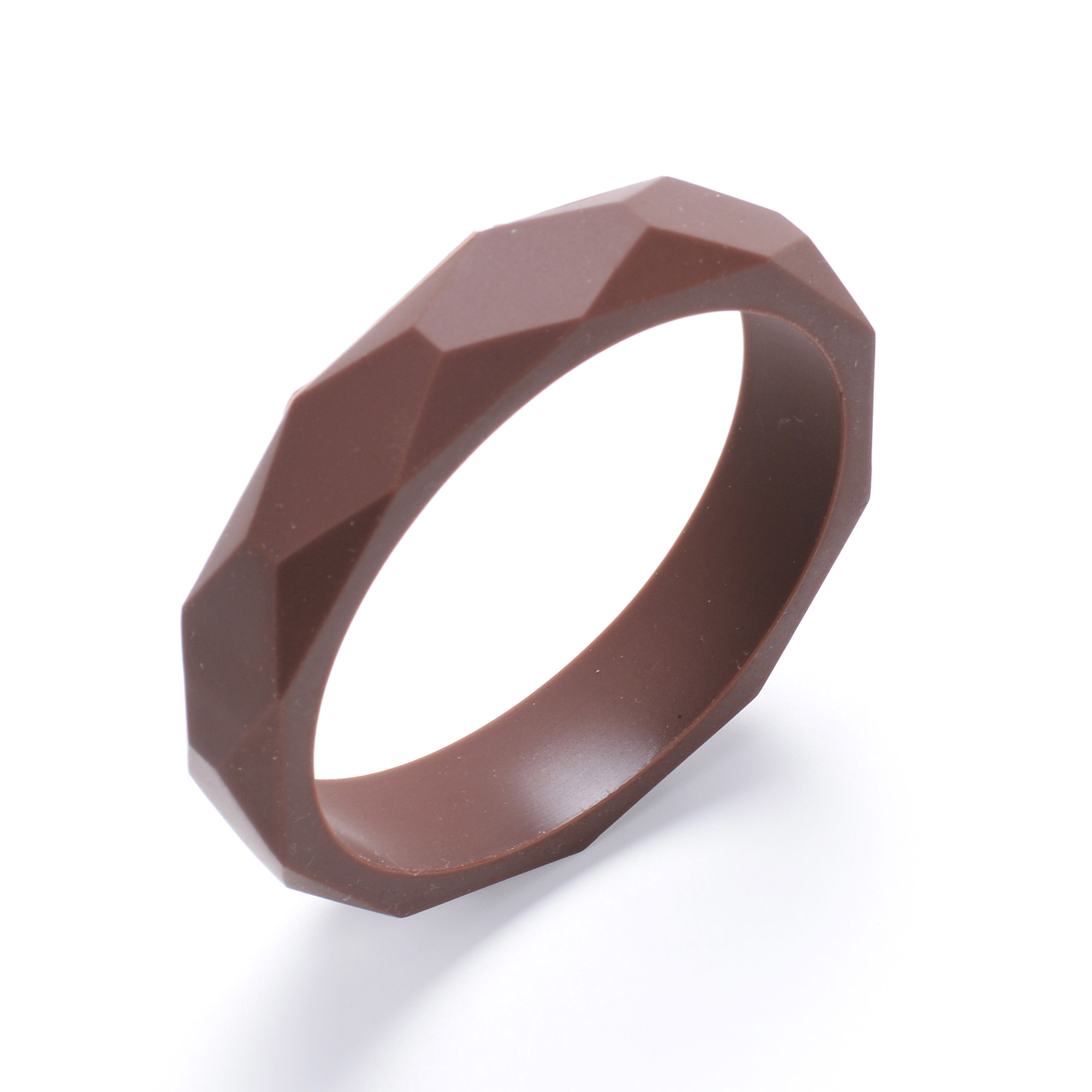 Lofca 1pc tandningsarmband silikon babyarmband bitring armband aldut storlek tuggleksak silikonpärlor amningssmycken: Choklad
