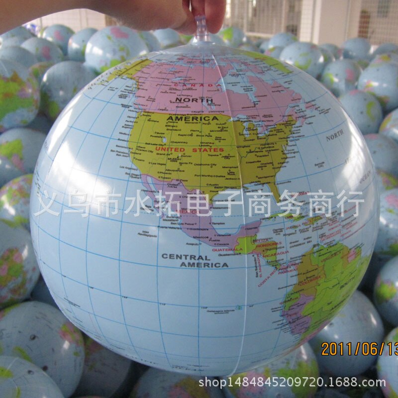 Manufacturers Currently Available 16 Inches Inflatable Globe English PVC Inflatable Tellurion Stented Hole Earth Instrument