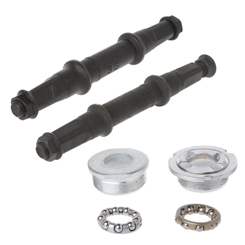 Bicycle Shaft Axie Bottom Bracket Fixed Bike Crank Square Hole Cycling Steel MTB