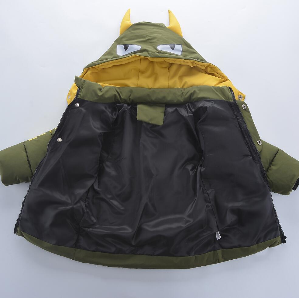 Baby Down Katoen Gewatteerde Jas Kids Warm Winter Kleding 3 4 5 6 7 Jaar Kinderen Overjas & Jassen sneeuw Wear Jongens Parka Snowsuit