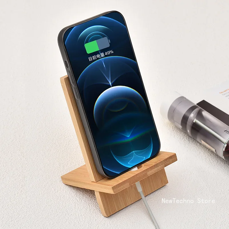 Estantes universales de madera maciza para teléfono móvil, soporte de escritorio Simple para teléfono móvil, tableta, PC, lector electrónico, soporte portátil para teléfono móvil