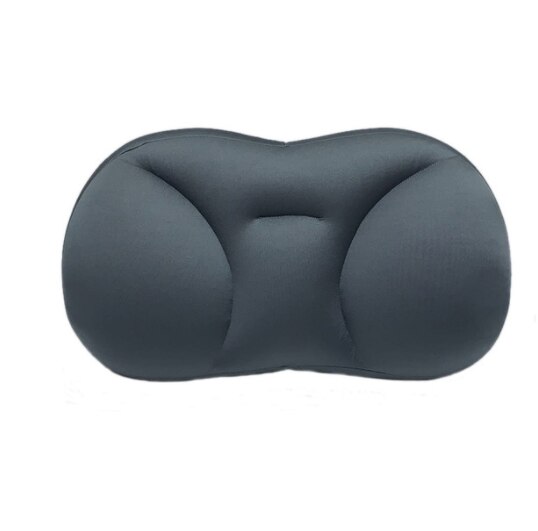 3d pescoço travesseiro ergonômico memória espuma travesseiro criativo sono profundo lavável viagem pescoço partícula travesseiro para sono almofada micro ar: Cinza Escurto