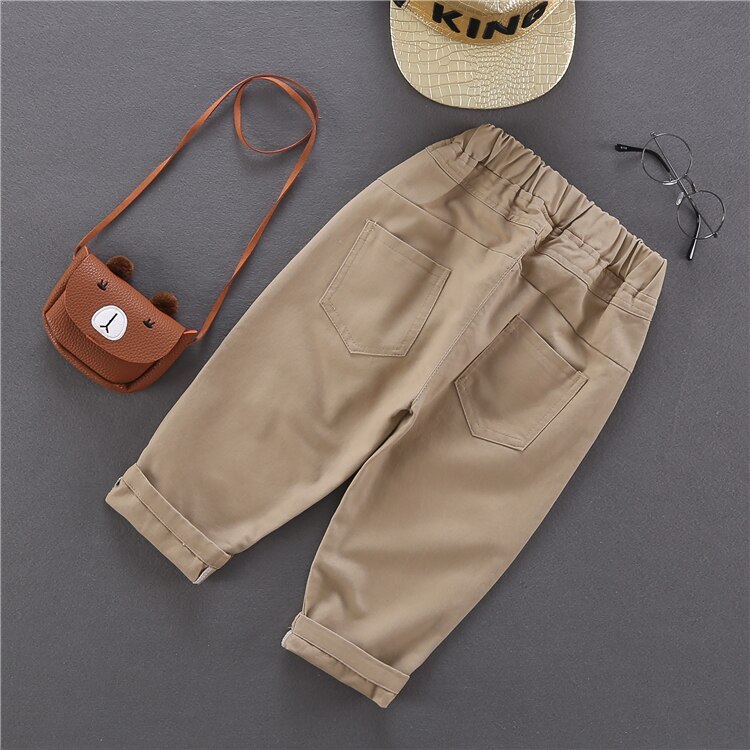 Mode Baby Boy Casual Broek Katoen Knop Baby Peuter Kinderen Broek Lange Baby Jongens Losse Broek Kleding 1-10Y